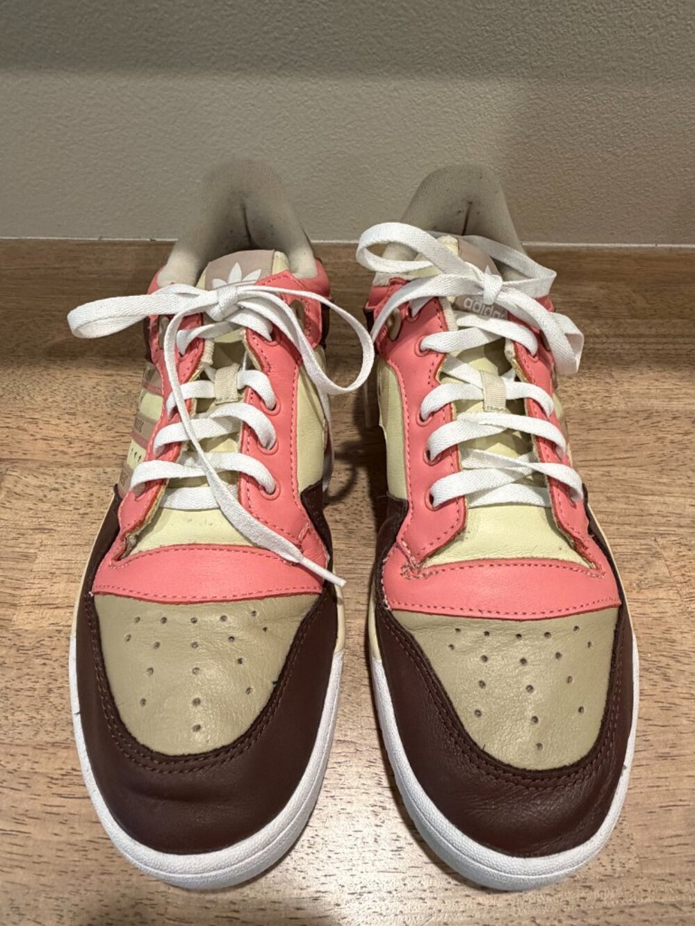 adidas x Human Made Forum Low Sneakers Pink Brown Mens Size 11 - Picture 9 of 9